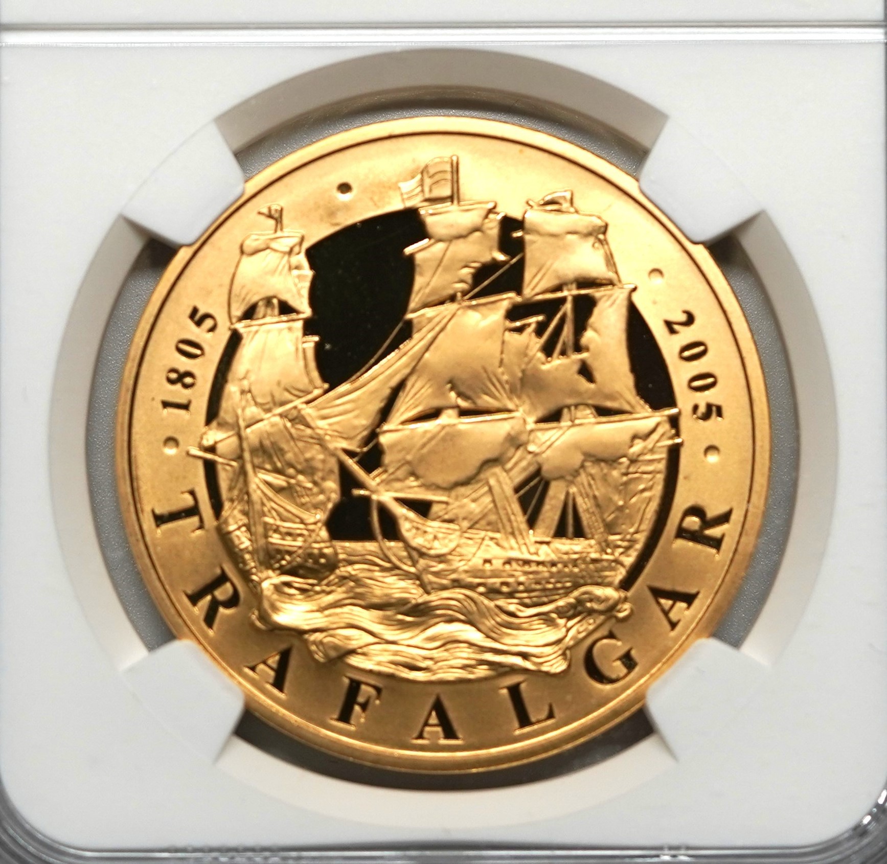 2005年 トラファルガー海戦200年記念 5ポンド金貨 PF70UCAM NGC ...